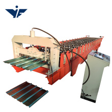 750 galvanized steel PPGI trapezoidal metal roofing sheet making machinery for Indonesia